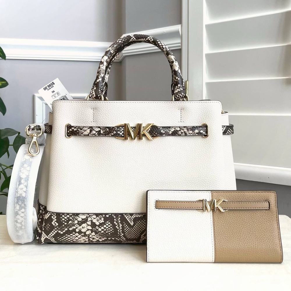 Michael Kors Reed Large Satchel & Wallet Set With Gold Hardware